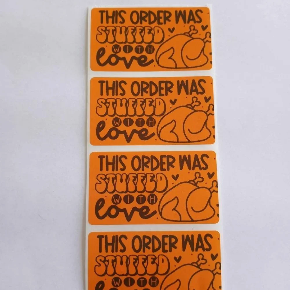 💙100 Stuffed with Love- Shipping Labels Thermal Packaging Stickers 2.25